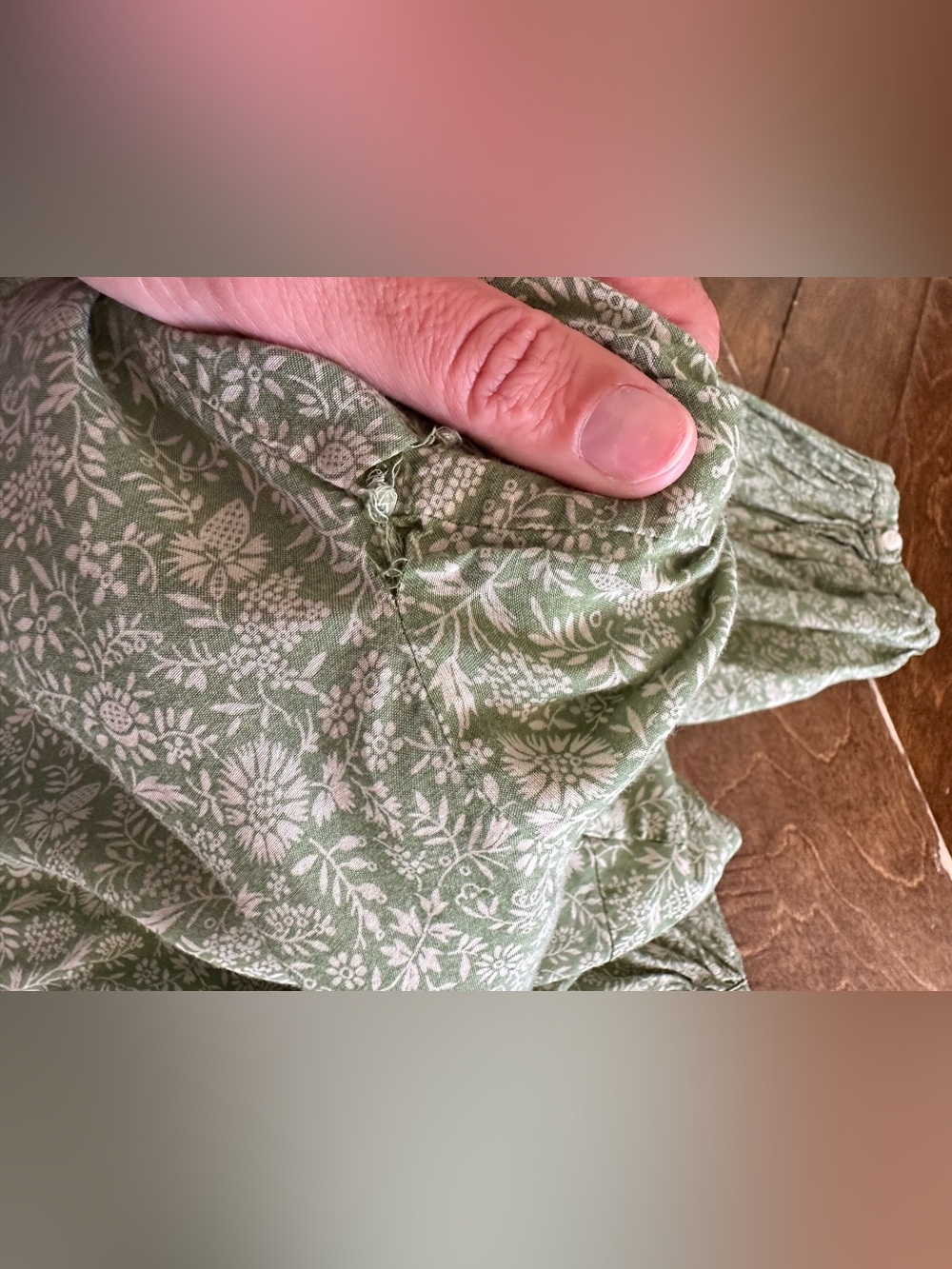 DOEN Jane Blouse in Green Garden Bloom XS - Picture 13 of 13